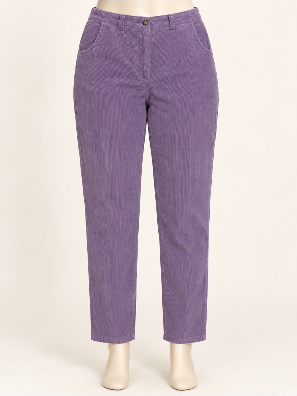 Christopher & Banks Purple Corduroy Straight Leg Pants Size 10